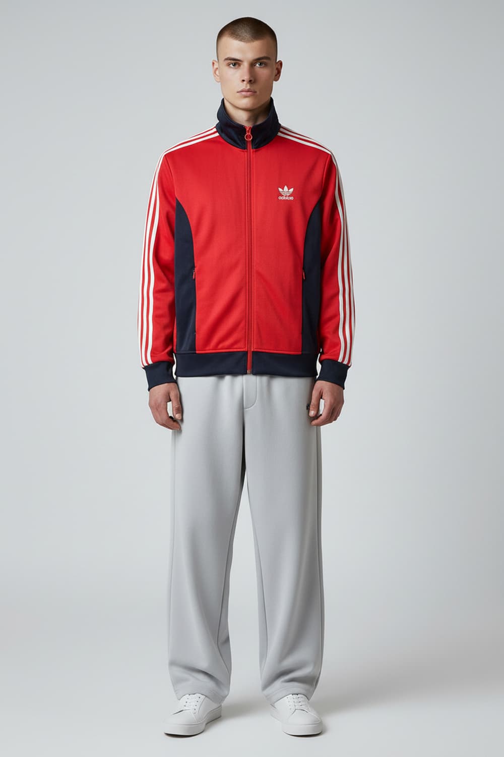 [100] 아디다스 레드&화이트라인 유로파 트랙탑 져지 상품이미지3