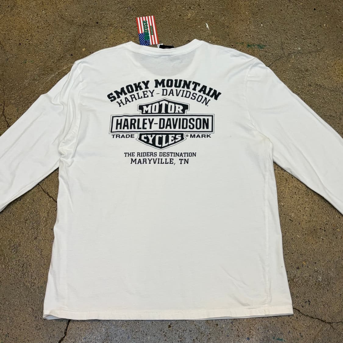 미국 빈티지 할리데이비슨 스모키마운틴 롱슬리브 긴팔티 상품이미지7
