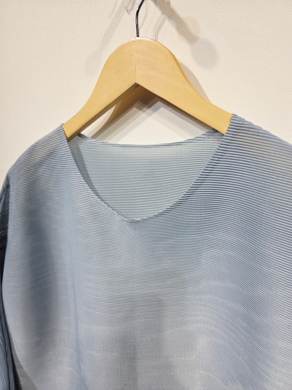 플리츠미. 여자 그레인 플리츠 돌먼 7부 티셔츠_Free 상품이미지3