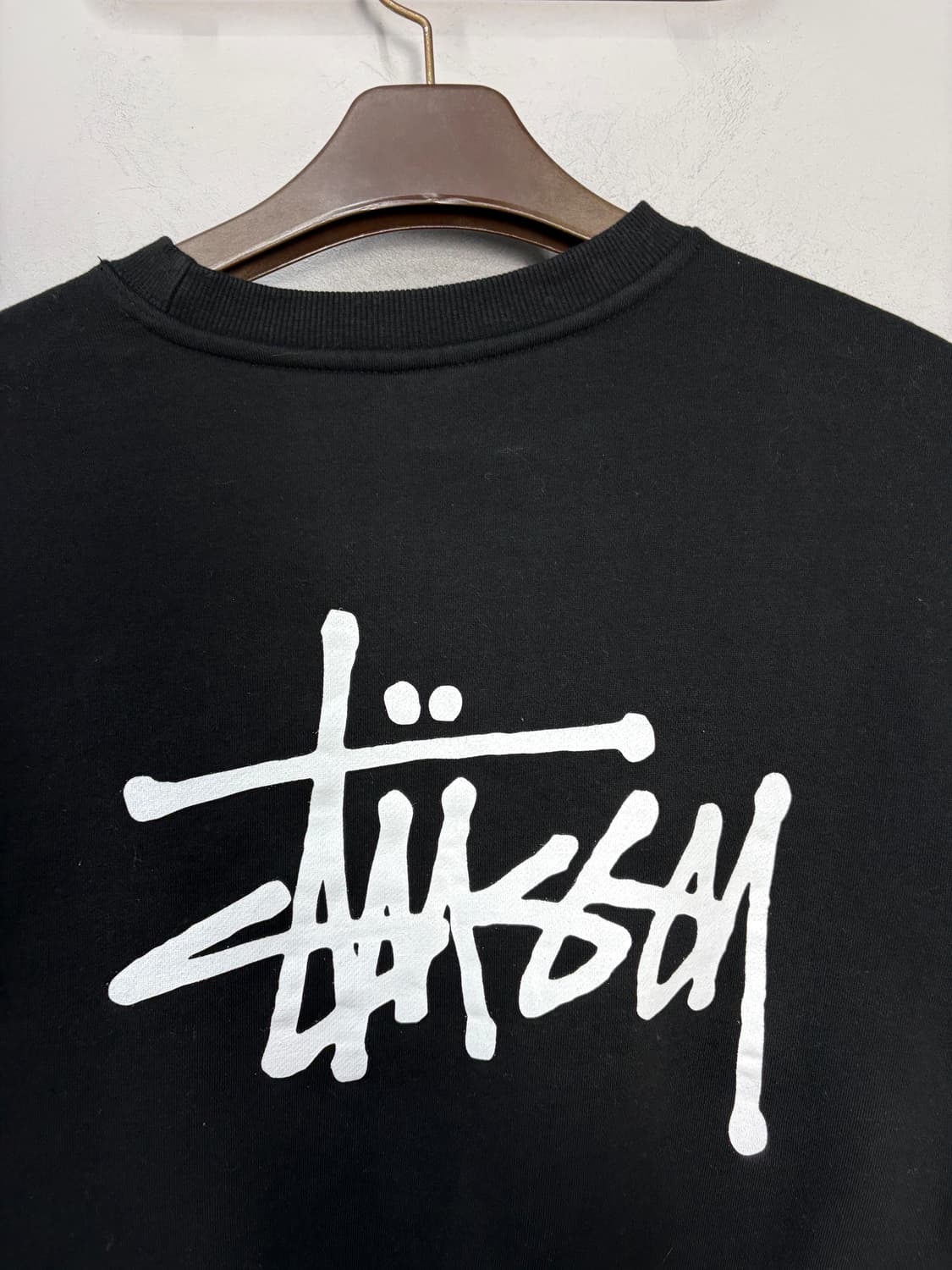 스투시 베이직로고 블랙 스웻셔츠A3576 상품이미지5