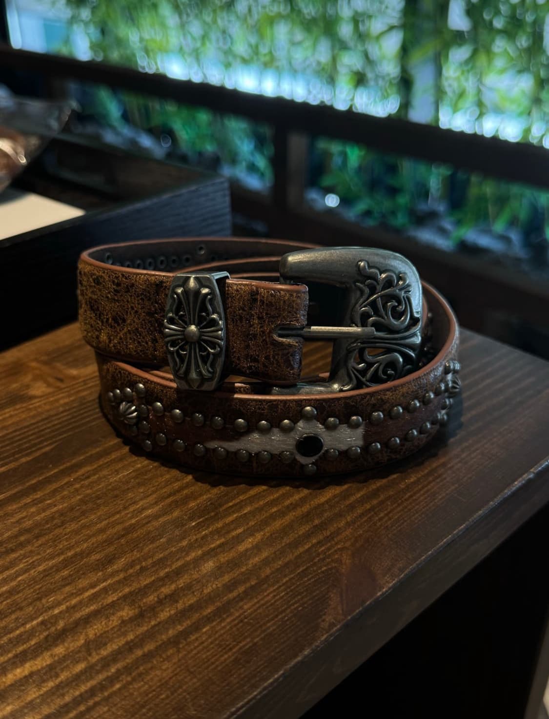 빈티지 웨스턴 호피 벨트 새상품 상품이미지1