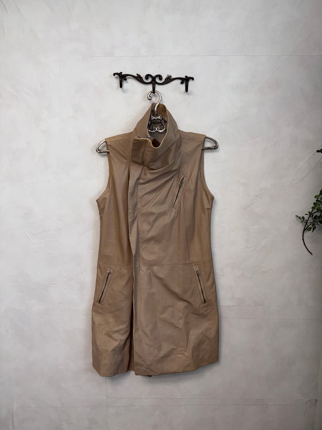 Rick Owens lamb skin high neck vest 상품이미지2