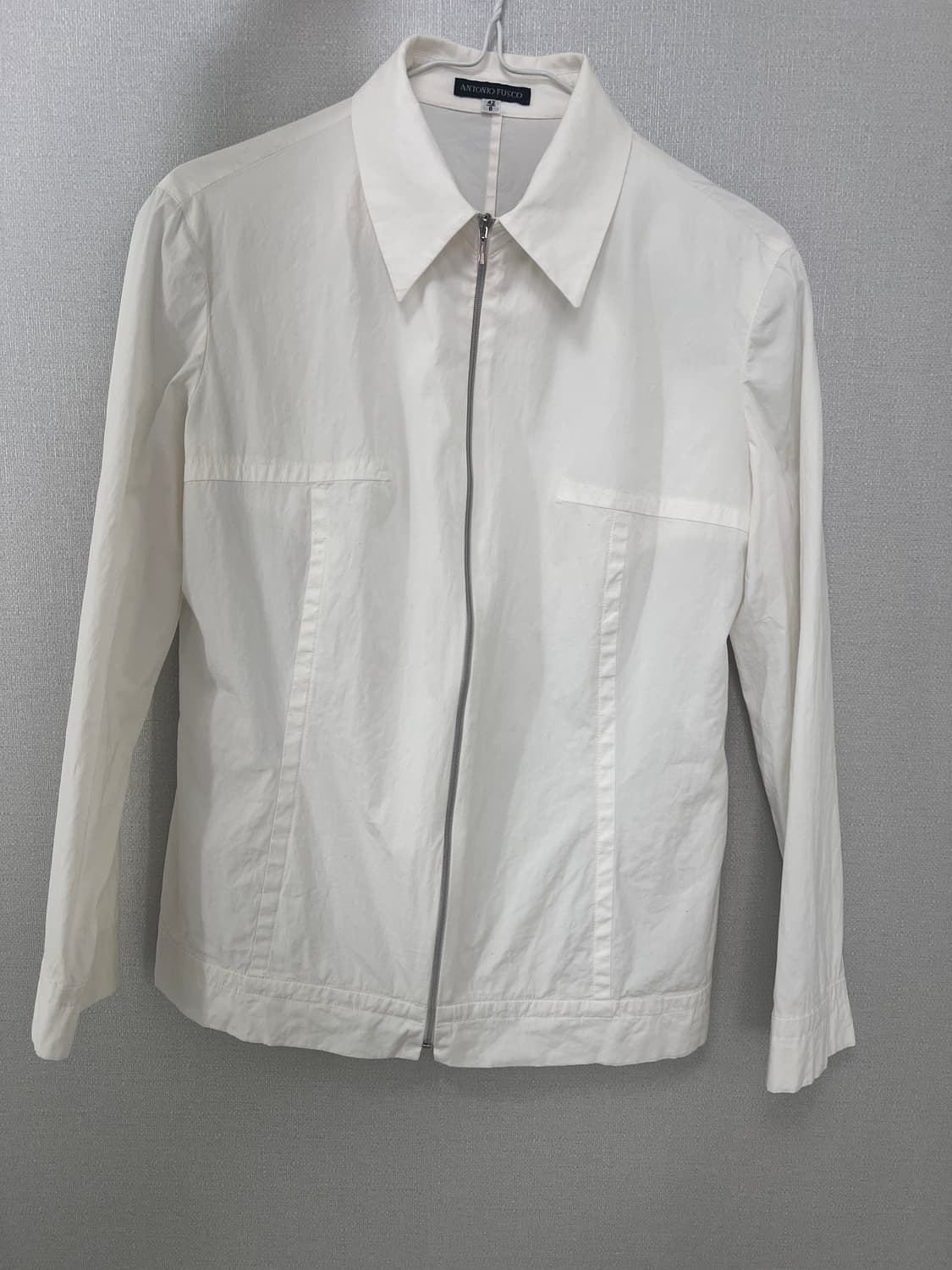 White Zip shirt 집업셔츠 상품이미지1
