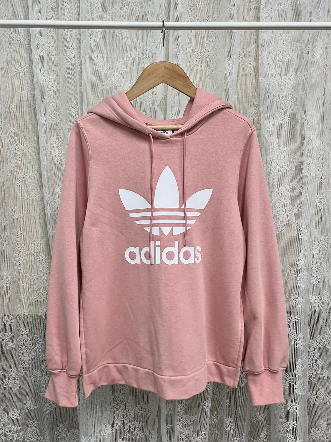 S) 아디다스 여성 후드 티셔츠 핑크 상품이미지1