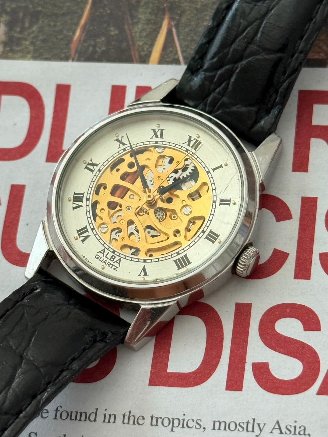 Seiko 세이코 ALBA 쿼츠 스켈레톤 1987 상품이미지5