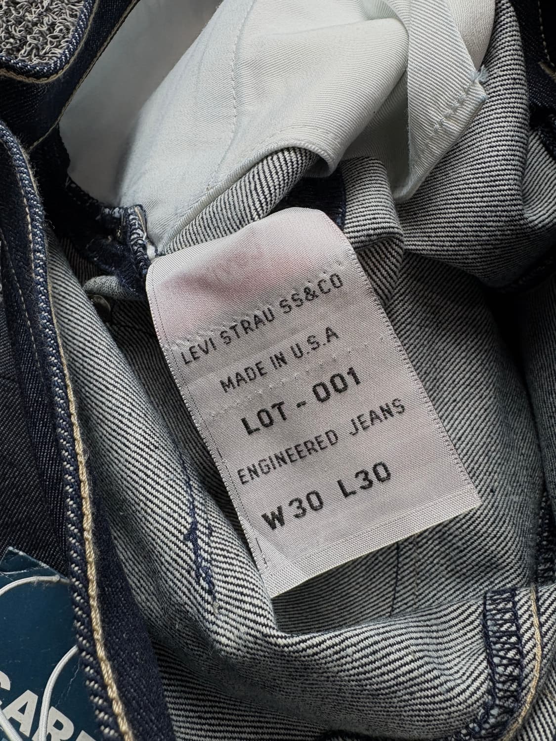 리바이스 USA 메이드 엔지니어드진 Lot-001 생지 데님 팬츠 142 상품이미지3