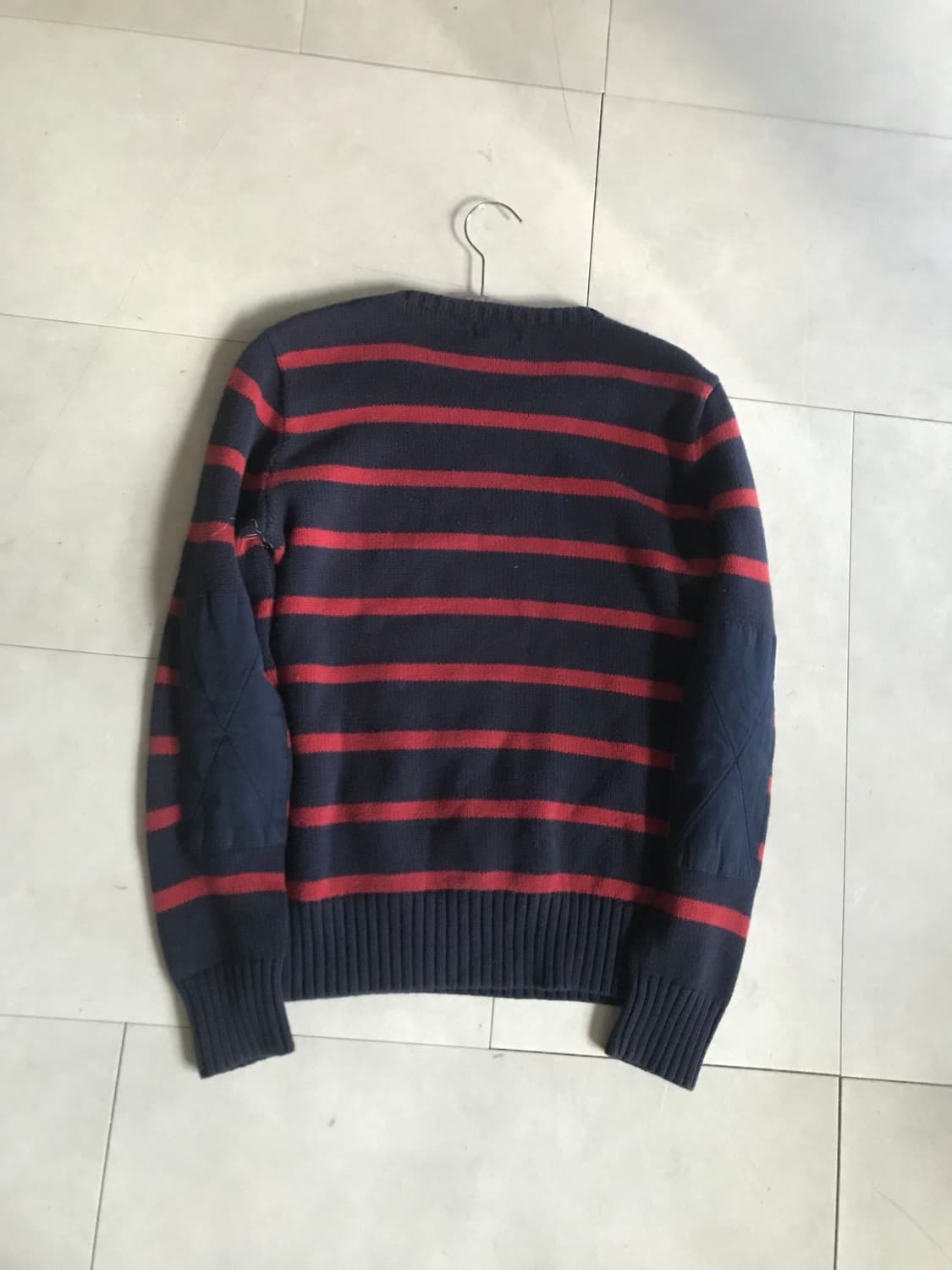 폴로 스트라이프 엘보패치 니트 상품이미지10