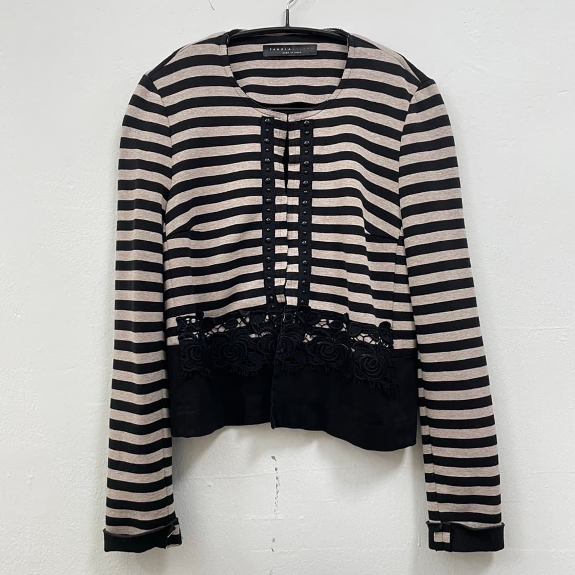 파멜라 밀라노 Pamela Milano 스트라이프 니트 가디건 XS 상품이미지9