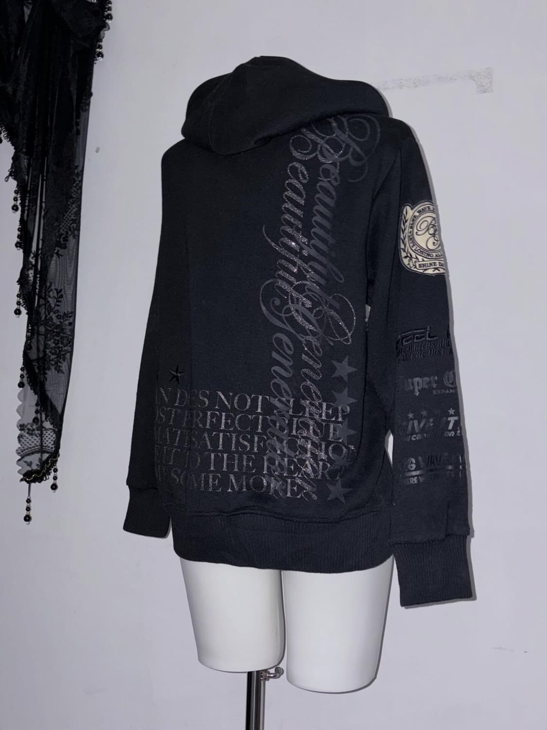 글리터 갸루펑크 후드집업 오네갸루 00s y2k 와투케 상품이미지3