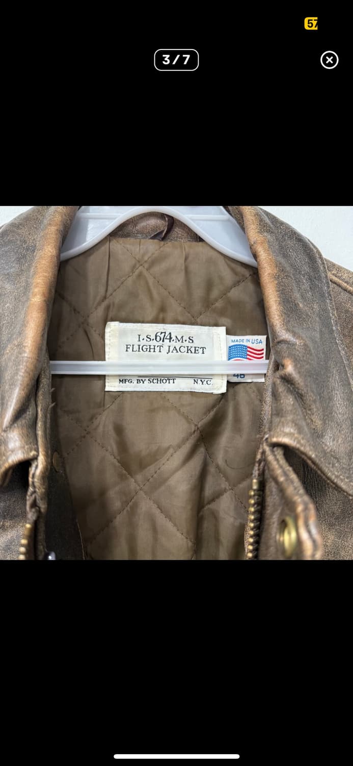 90‘s made in usa 쇼트 가죽자켓 상품이미지3