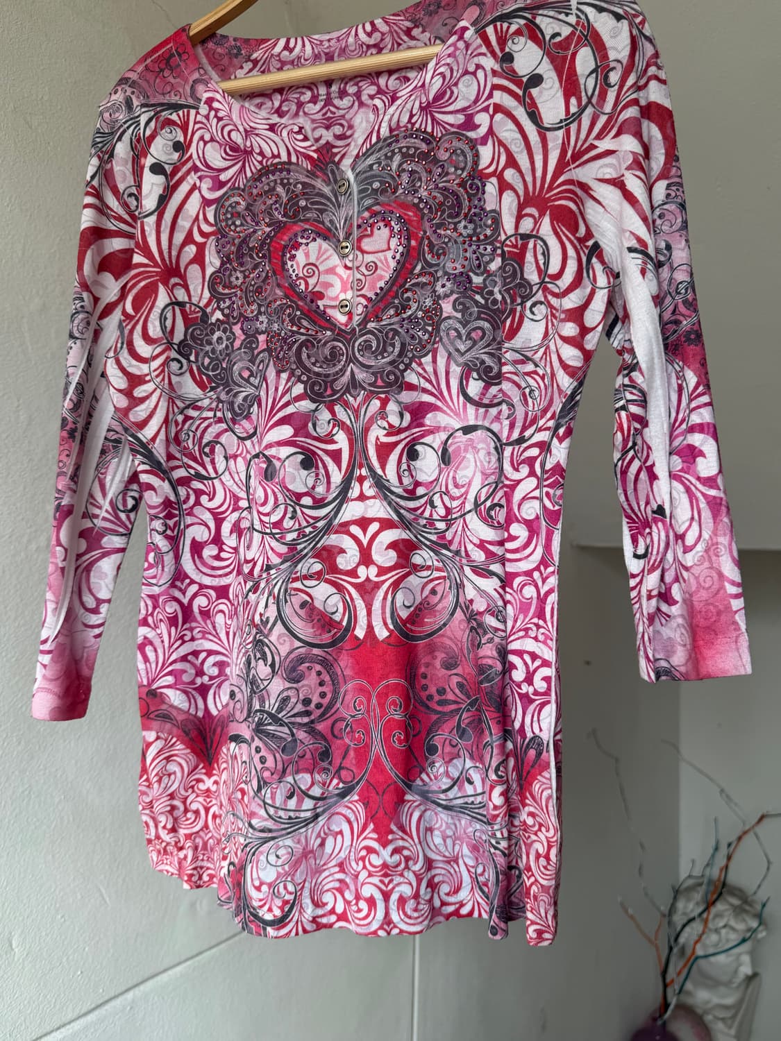 y2k 끝판왕 하트 그래픽 티셔츠 상품이미지3