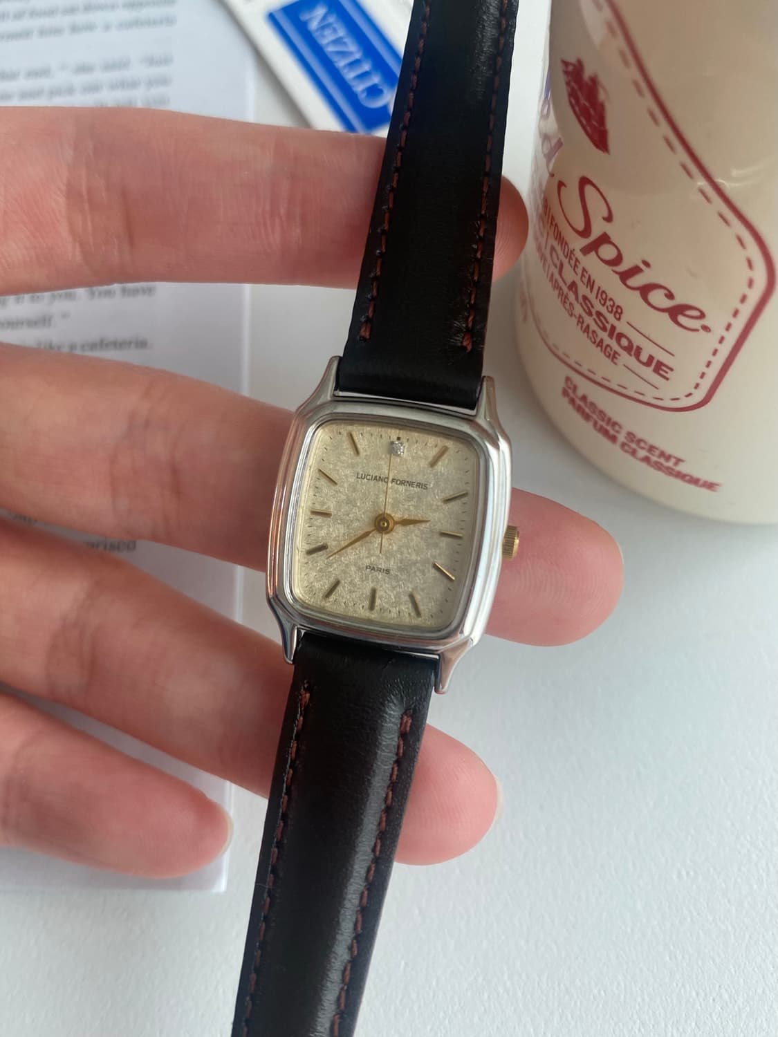 LUCIANO FORNERIS 루치아노 포르네리스 샴페인 골드 스퀘어쿼츠 상품이미지4