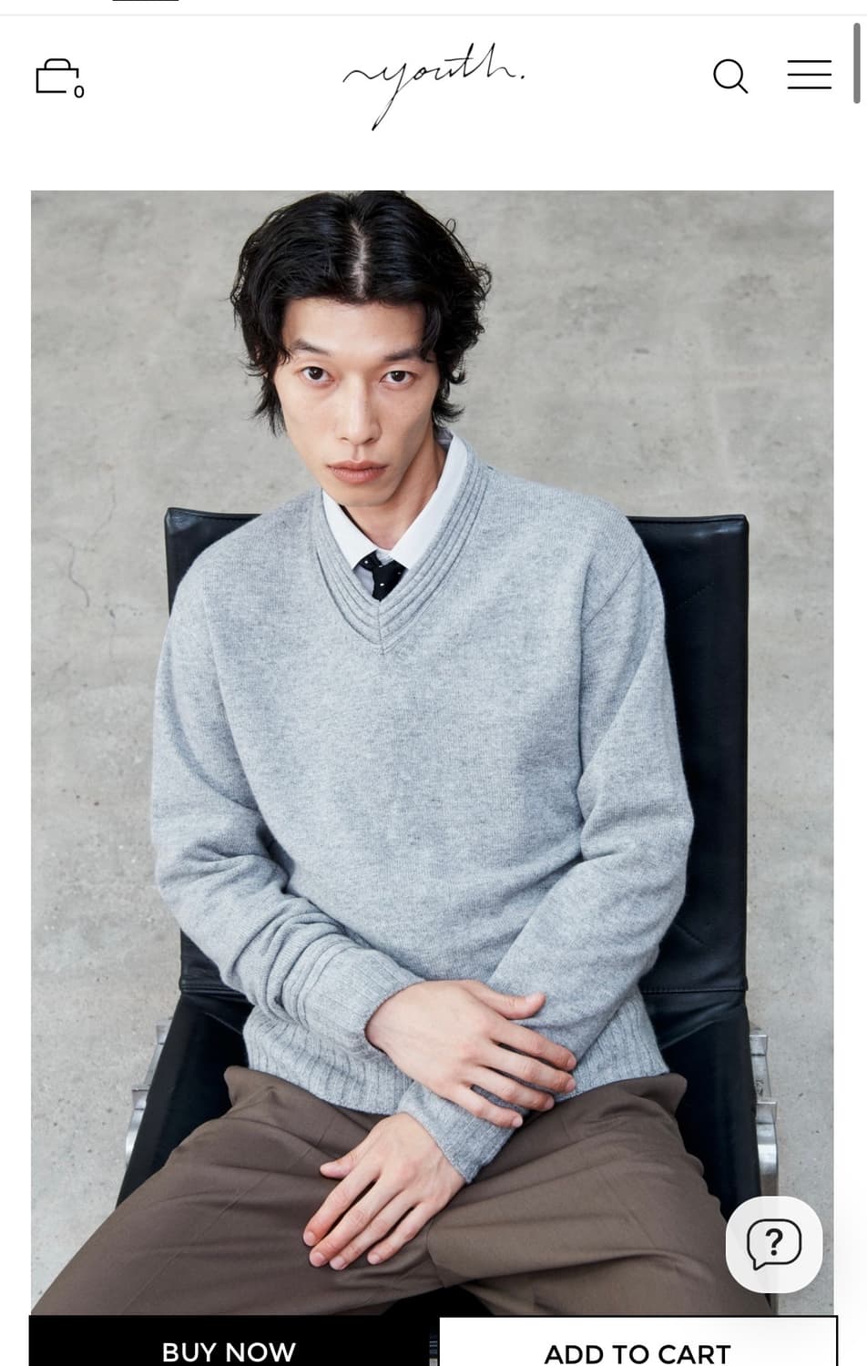 (새상품급) 유스 캐시미어 브이넥 니트 상품이미지1