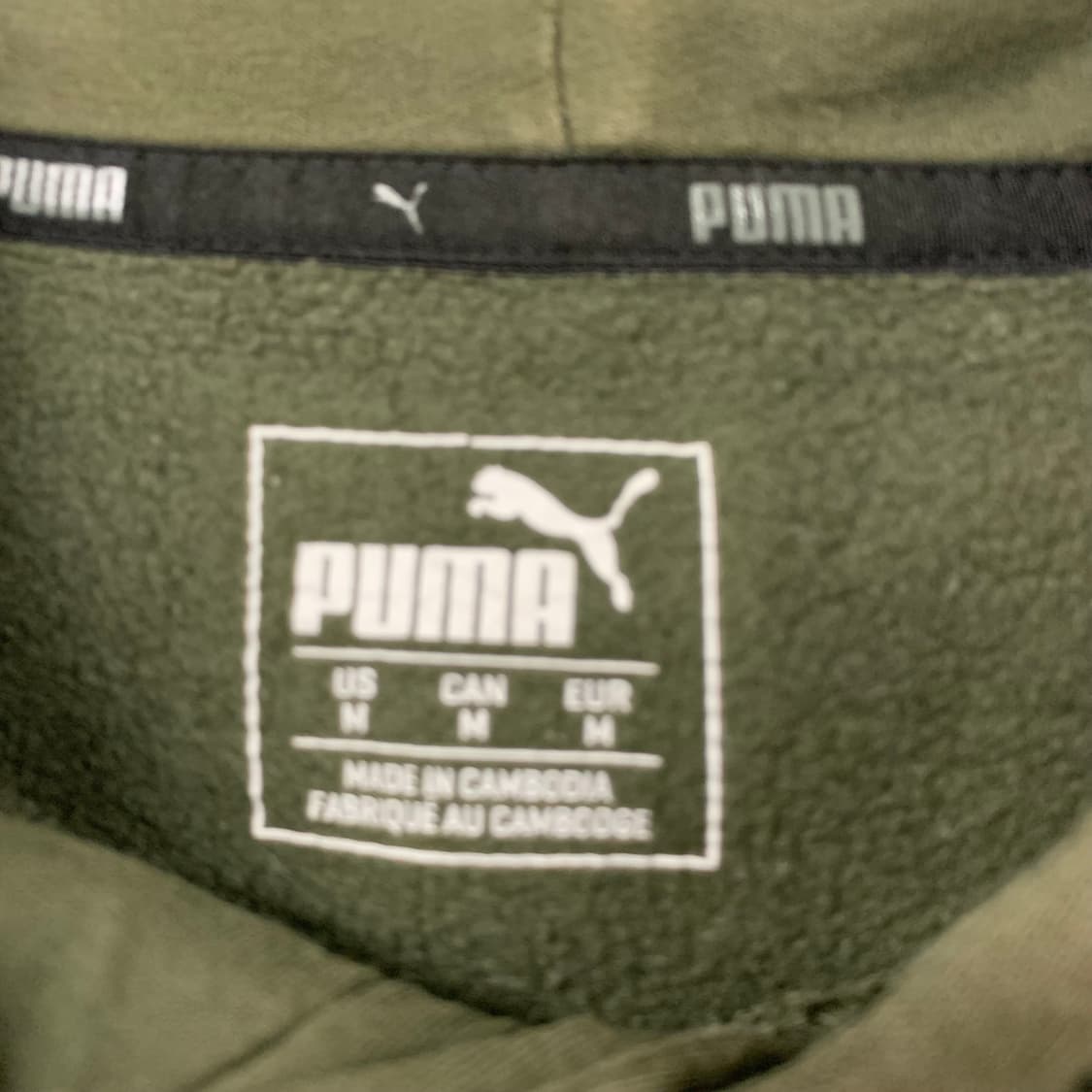 푸마 빅로고 카키 후드티 상품이미지6