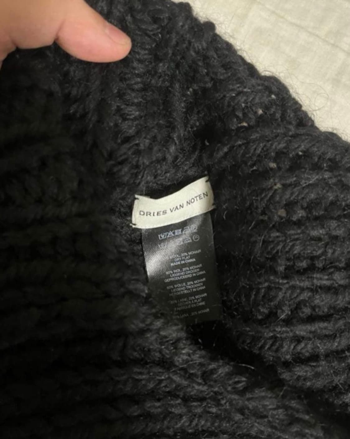 dries van noten beanie 모헤어 울 타이 비니 상품이미지5