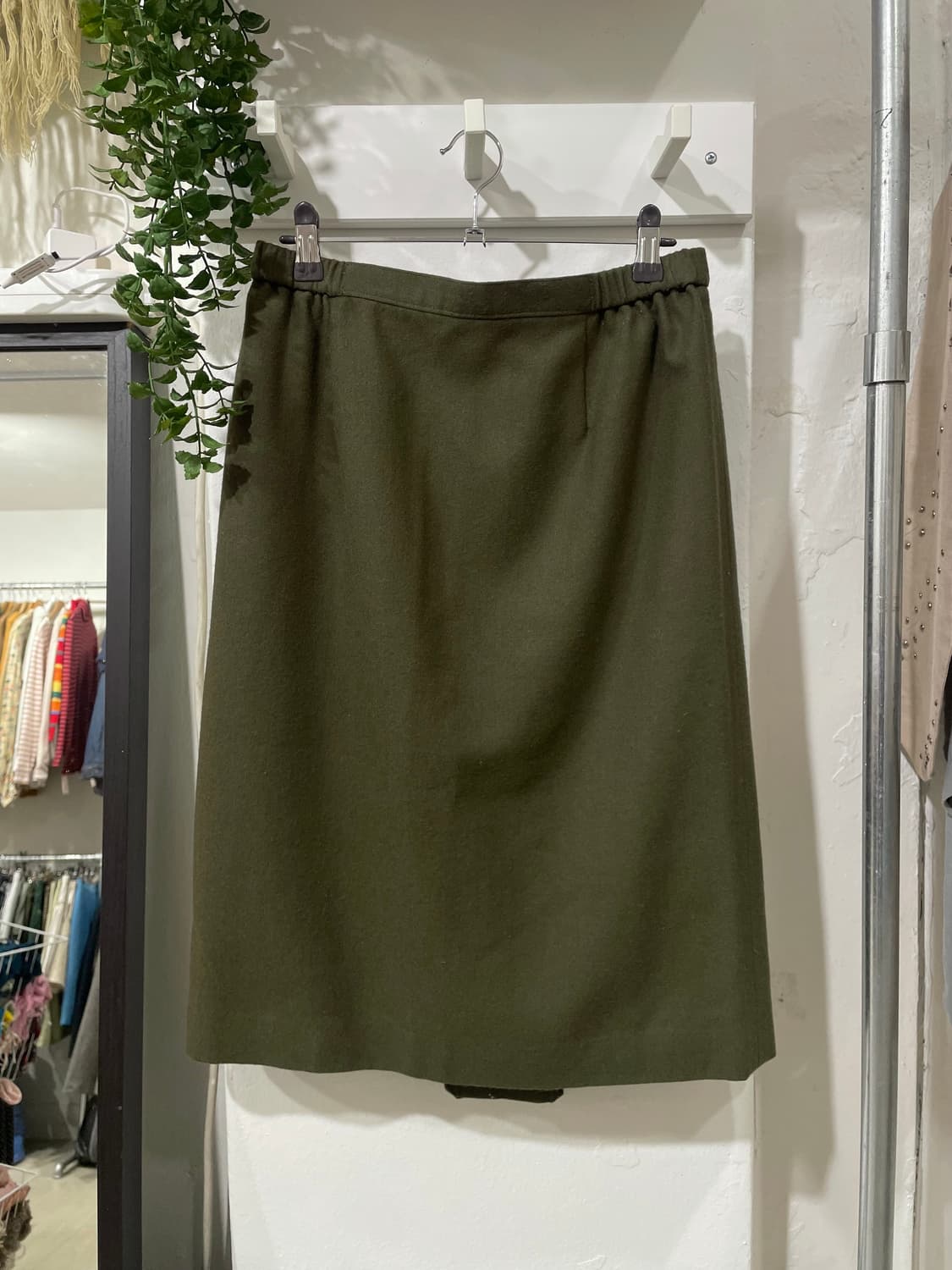 카키 미디 스커트 상품이미지7