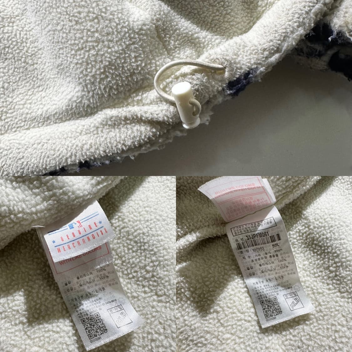 MLB 뉴욕 양키즈 시그니쳐 패턴 쉐르파 후리스 자켓 상품이미지10