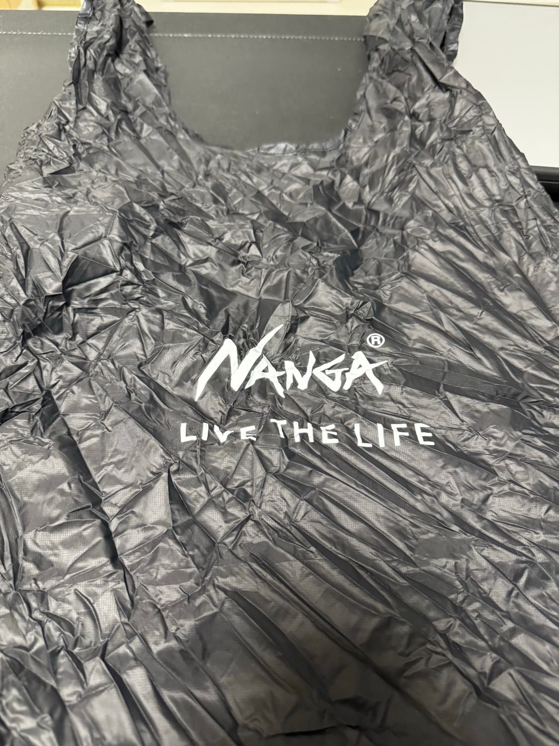 NANGA 난가 포켓터블 에코백 블랙 새것 상품이미지2