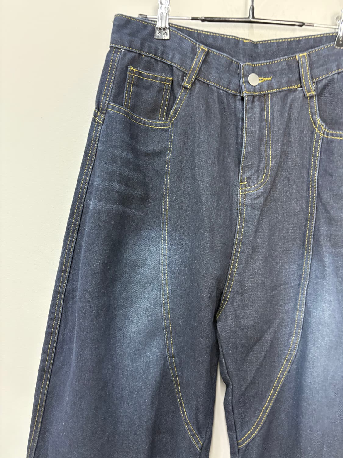 jeans 빈티지 스티치 롱 버뮤다 워싱 데님 팬츠 A1717 상품이미지3