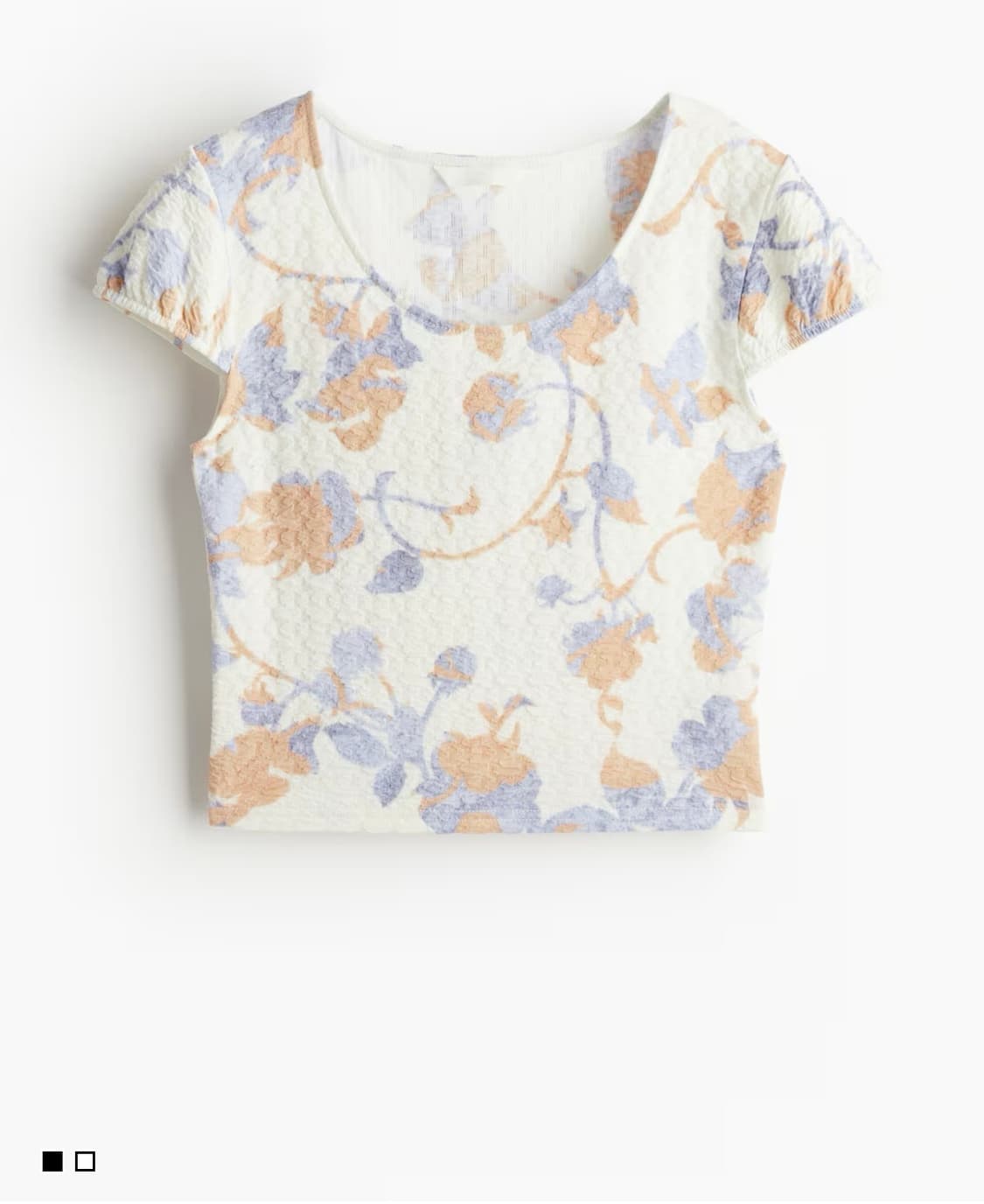 H&M 텍스처저지탑 white,s(새상품) 상품이미지1