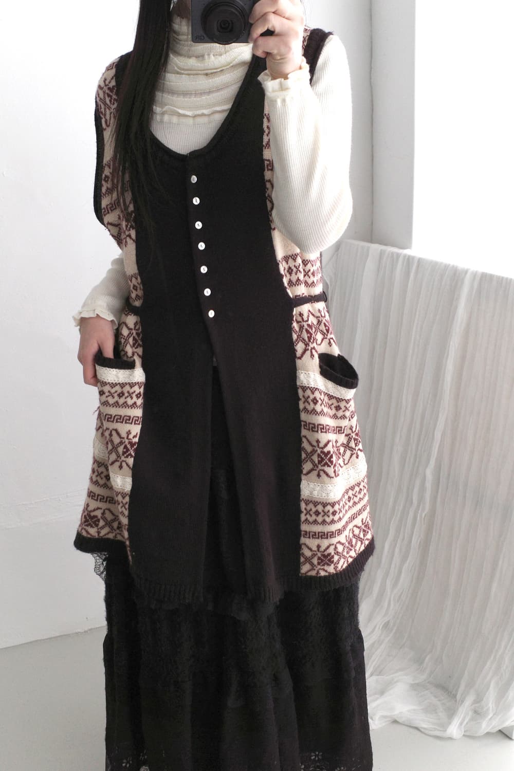 nordic sleeveless long cardigun 상품이미지7