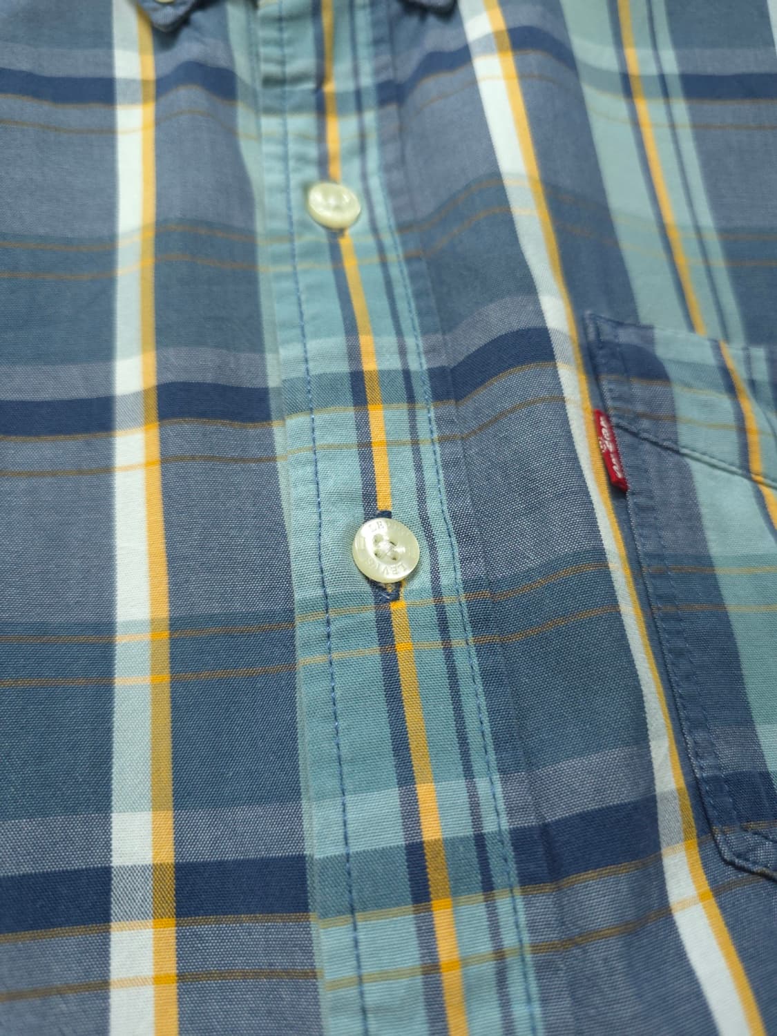 리바이스 남성 슬림핏 빈티지컬러 체크 버튼다운 셔츠(100) 상품이미지5