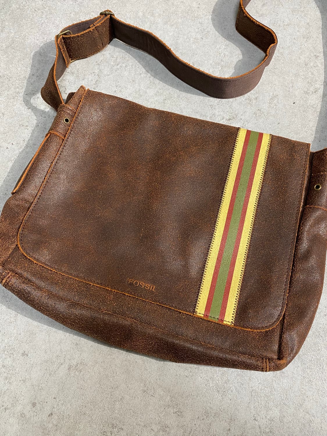 [41*35] FOSSIL 파슬 빈티지 레더 크로스백 상품이미지2