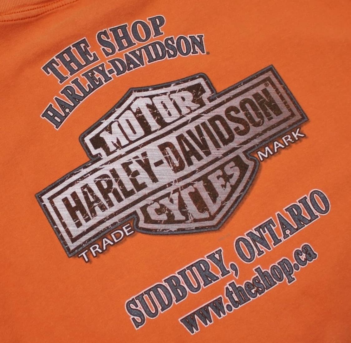 00's Harley-Davidson 할리 데이비슨 USA 오렌지 반팔 상품이미지3