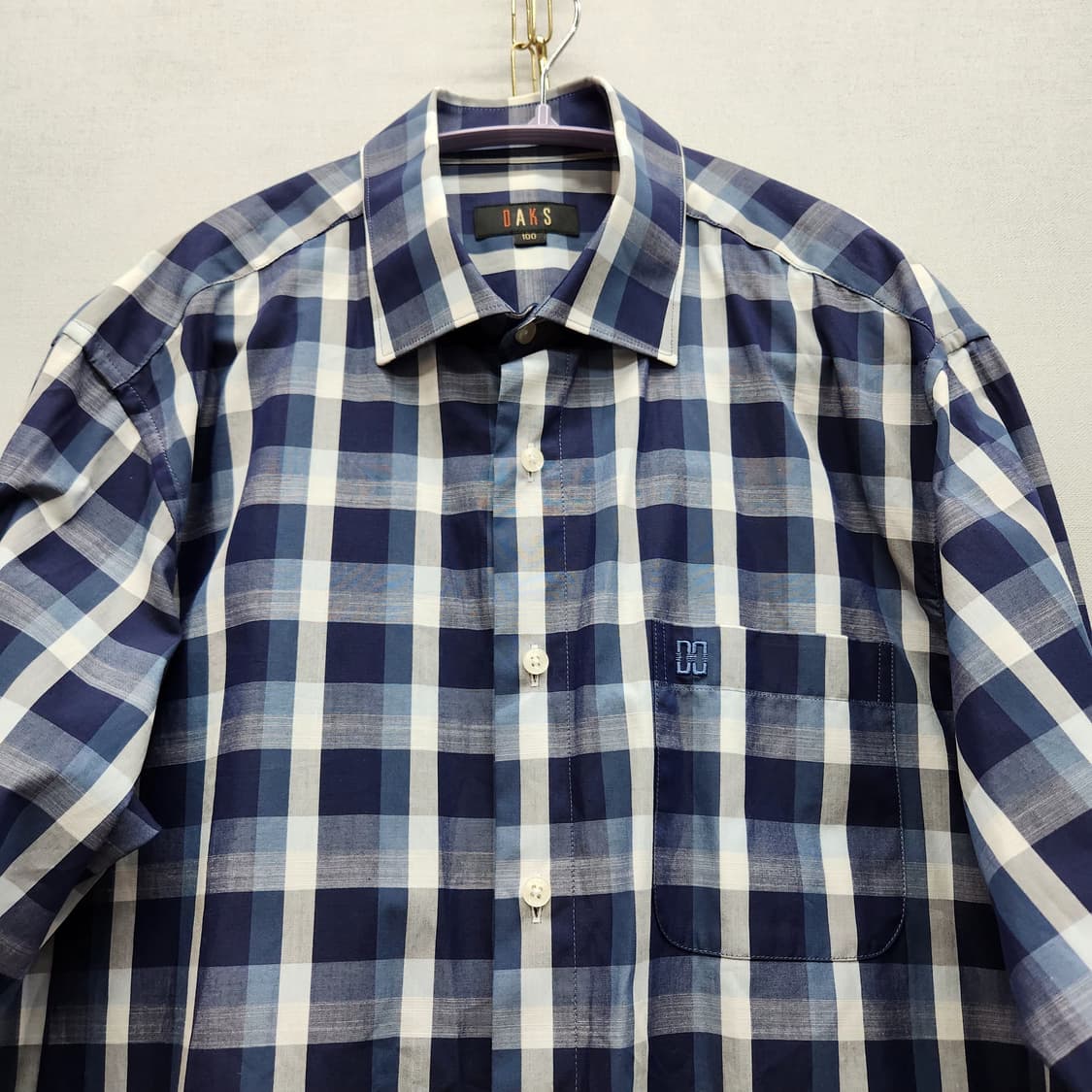 닥스 로고 원포켓 빅 체크패턴 셔츠 100(L) 상품이미지2