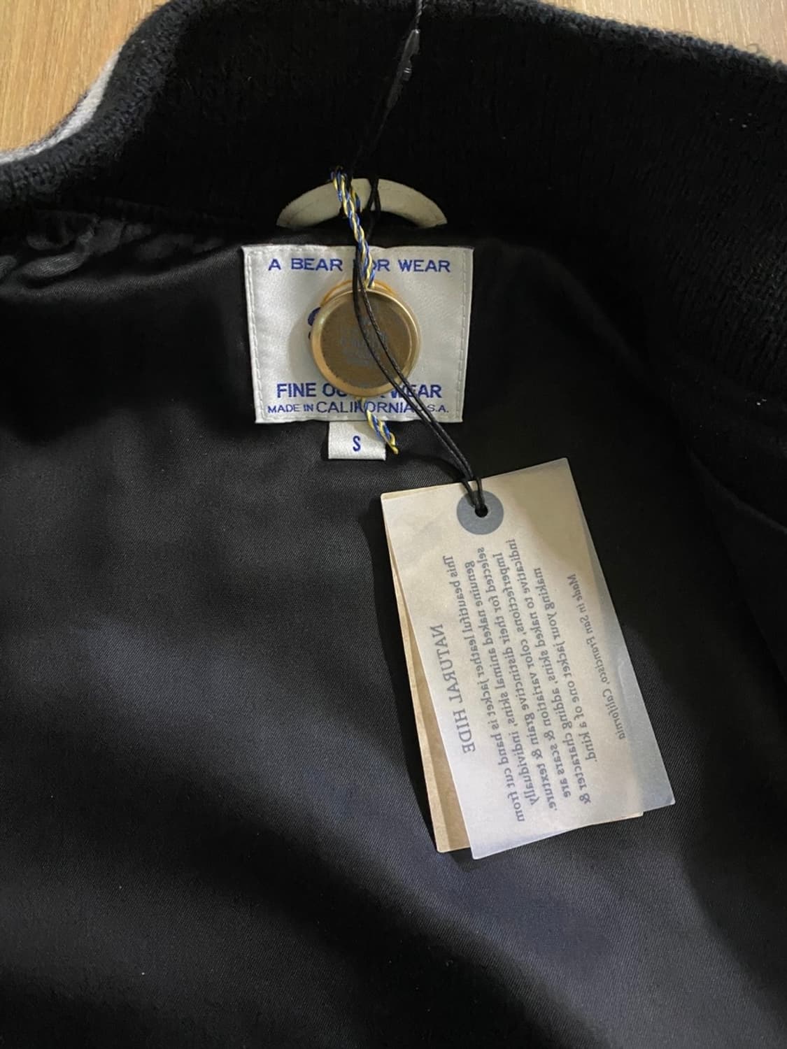 골든베어 / 테디자켓 바시티 검흰 / S (95-1 상품이미지5