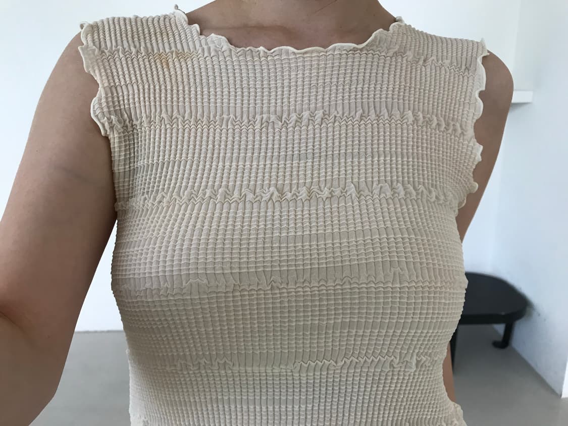 vintage pleats sleeveless 상품이미지5