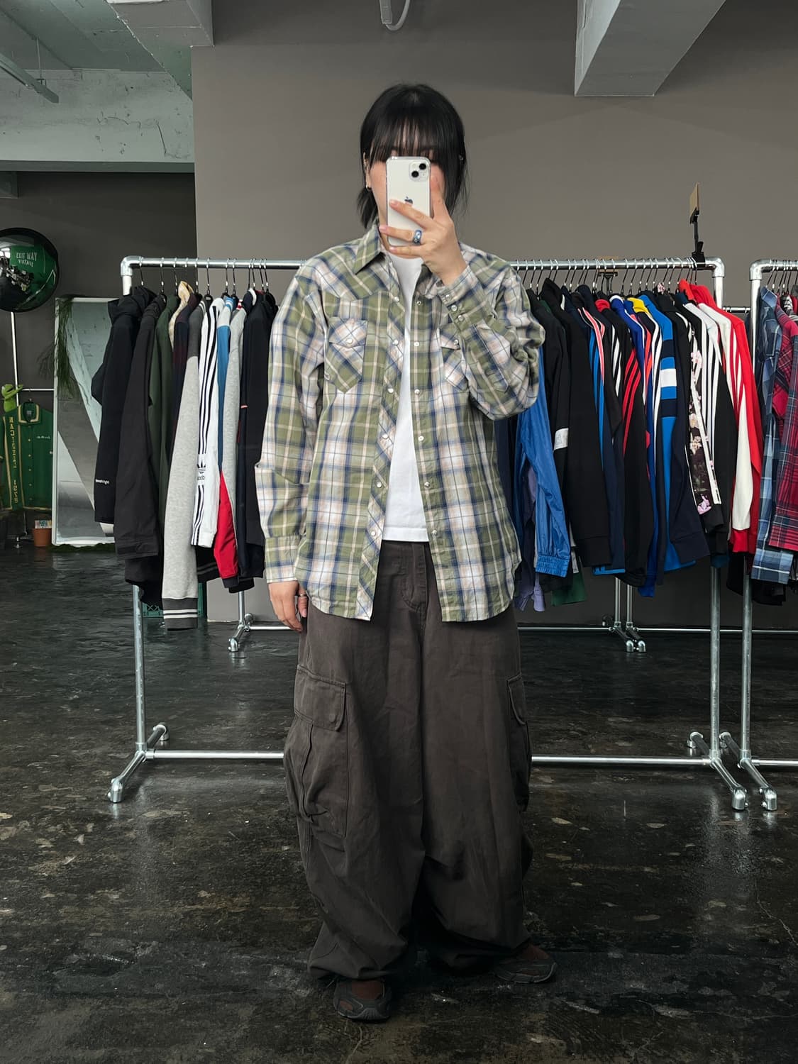 랭글러 웨스턴 체크 셔츠 상품이미지3