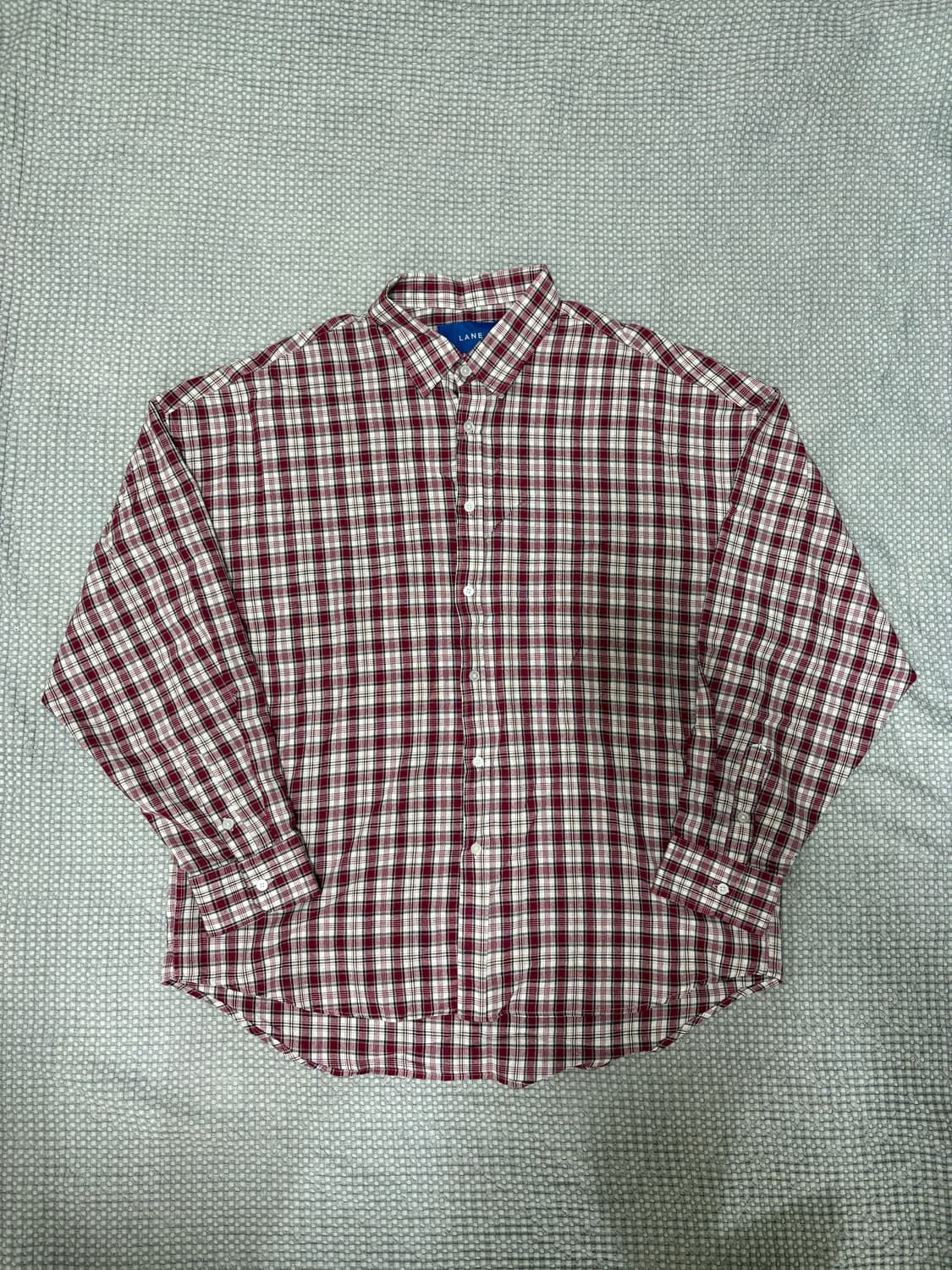 체크 셔츠 레드 새상품 상품이미지1