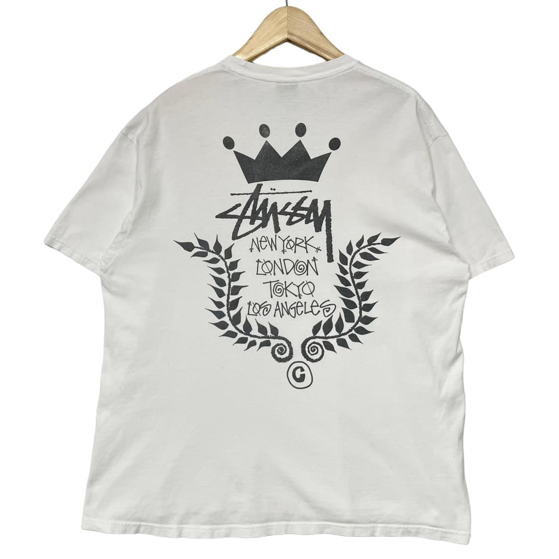 스투시 Stussy 크라운 레스 반팔 티셔츠 화이트 상품이미지2