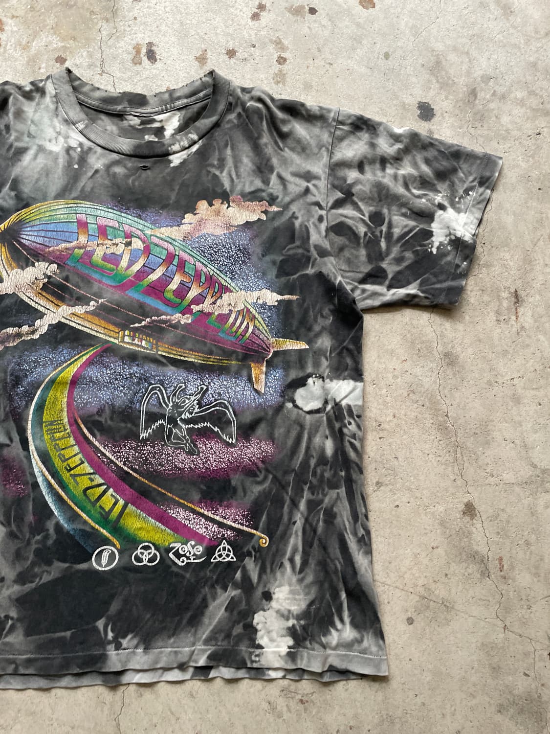 90s Led Zeppelin Tie-die Distressed Tee 상품이미지3