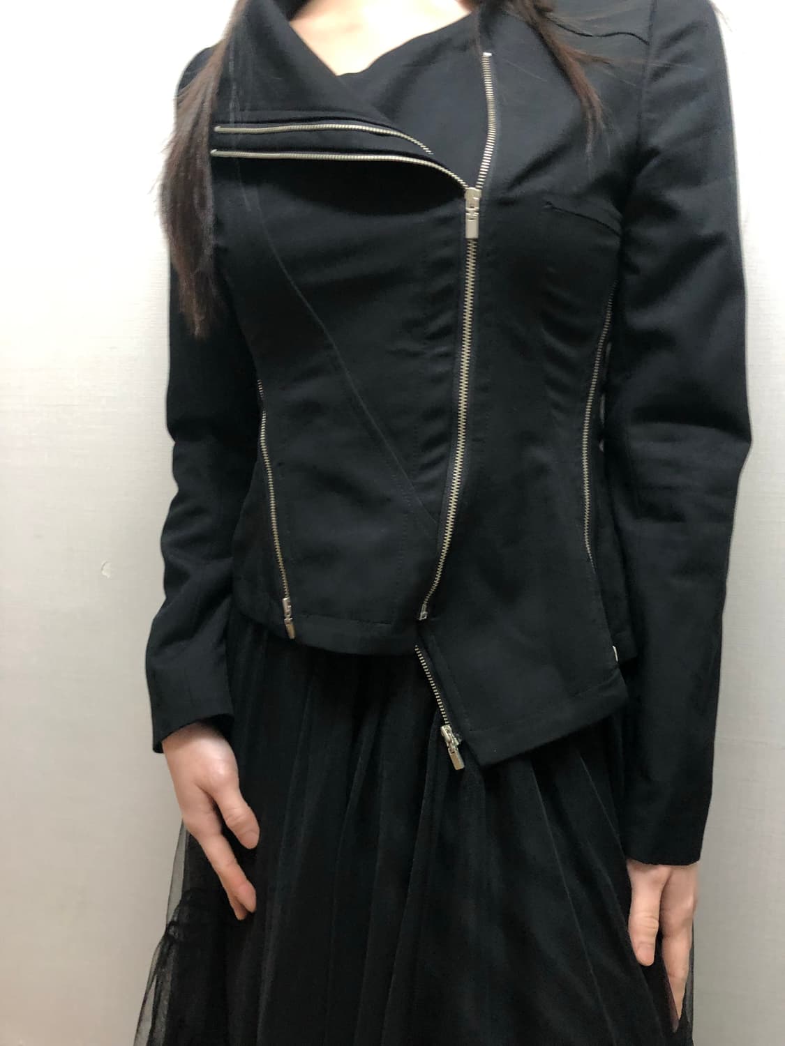 빈티지 블랙 펑크 디테일 자켓 상품이미지3