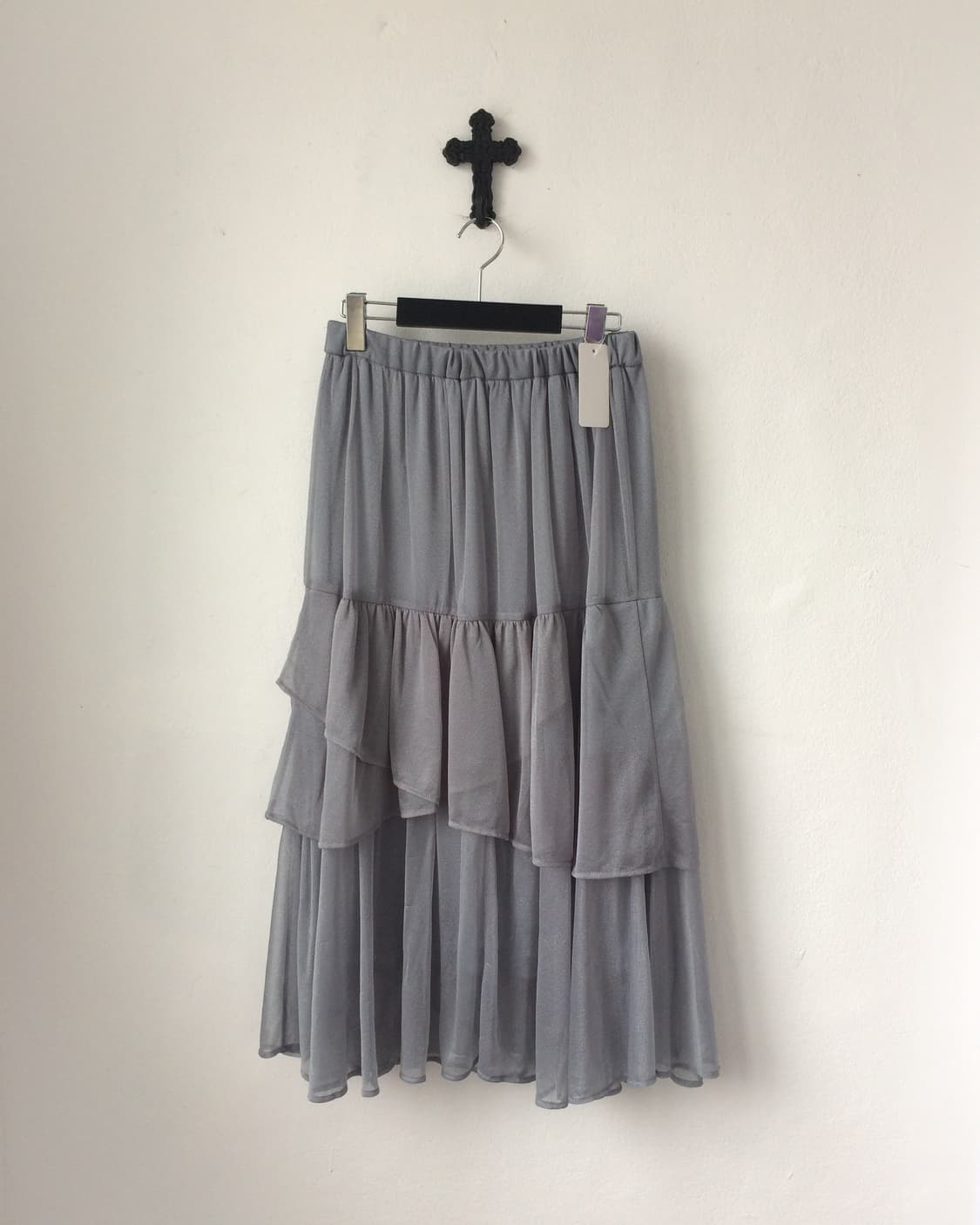 Glitter layer point long skirt 상품이미지1