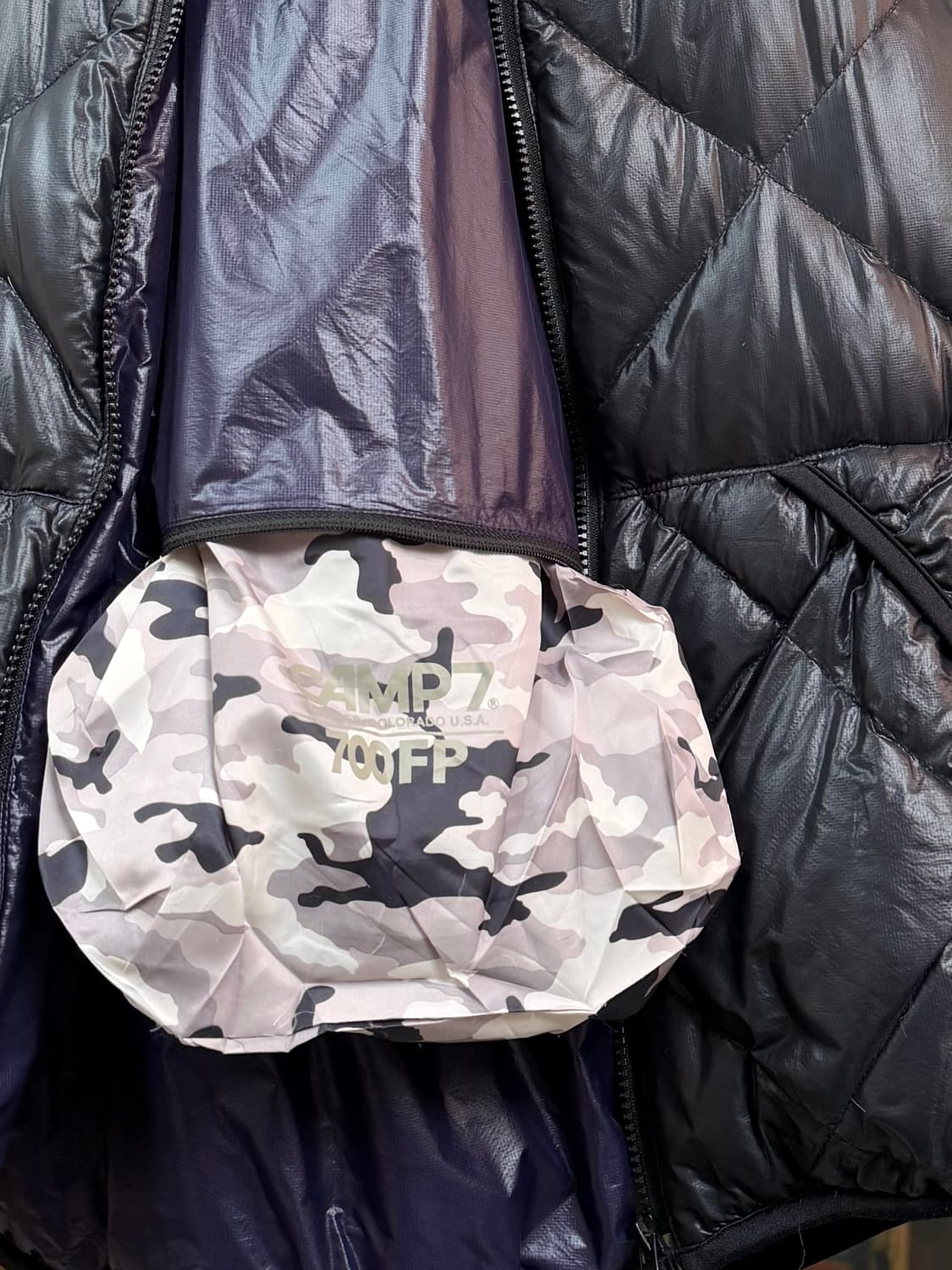 Camp7 다이아 스티치 패커블 덕다운 후드 패딩 XL 상품이미지7