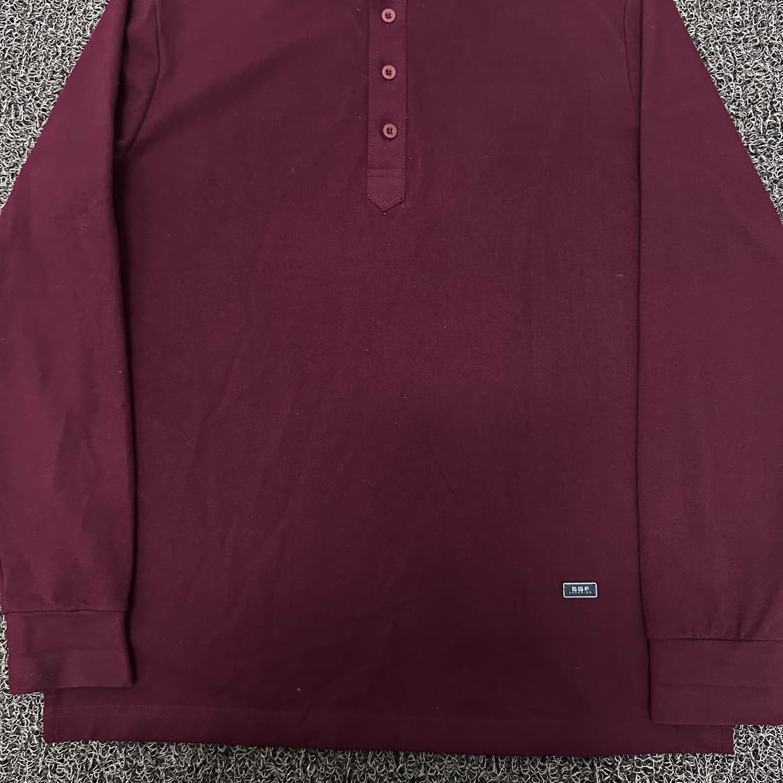 SGF 슈페리어 남성 골프웨어 카라티 긴팔티셔츠 버건디 95(M) 상품이미지3