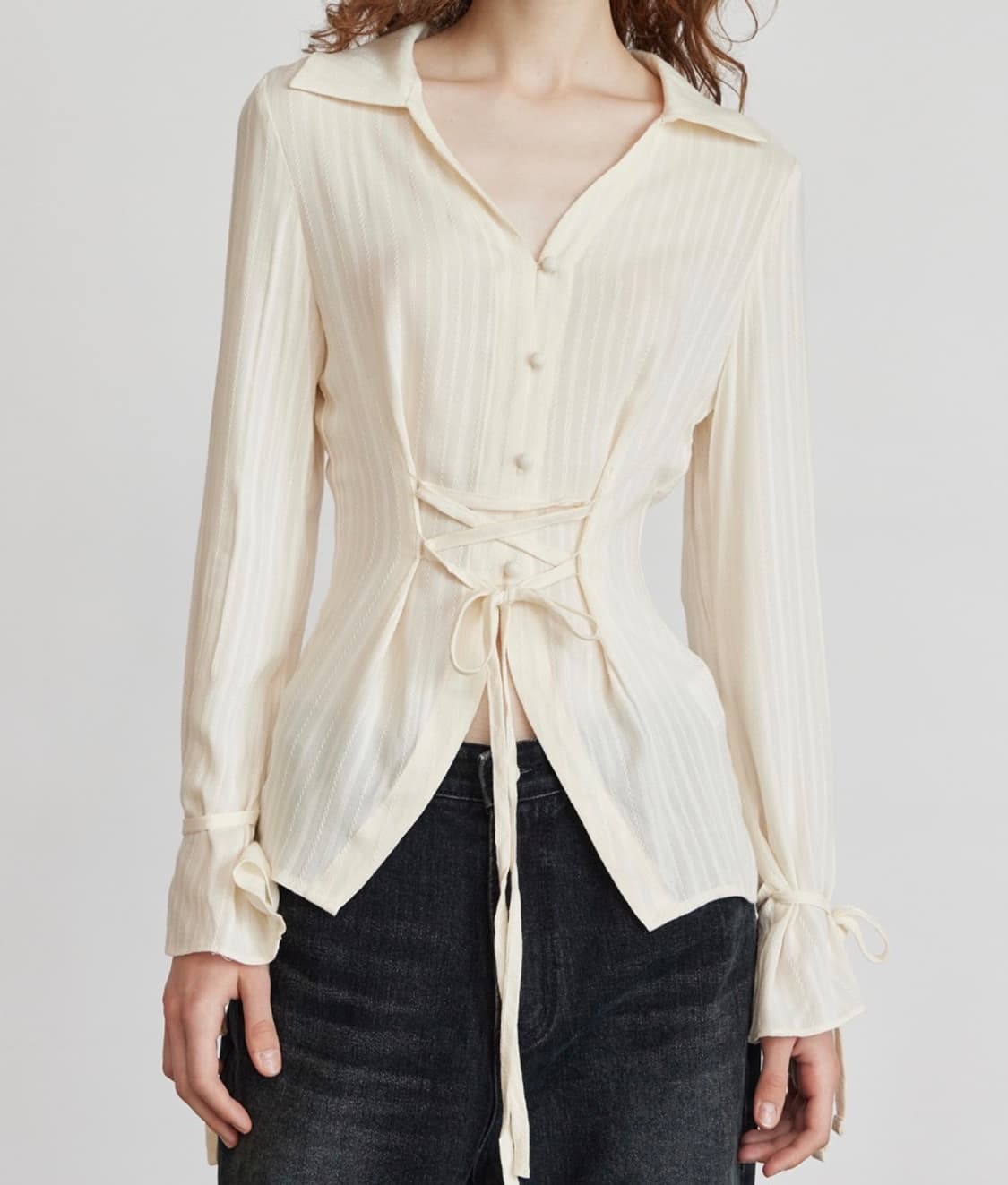 코르셋 레이스 셔츠 상품이미지1