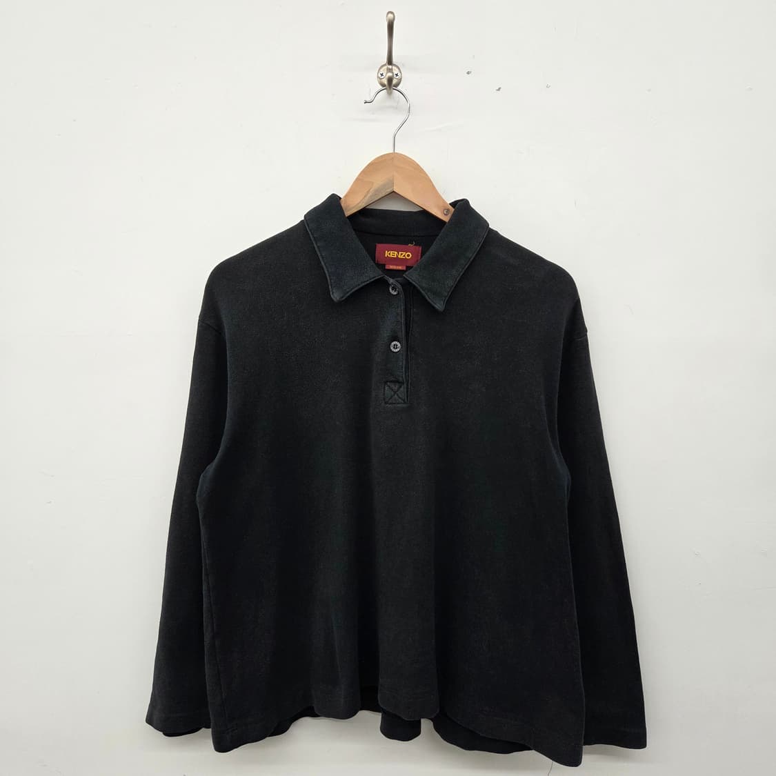 KENZO 겐조 블랙 긴팔 폴로티 공용M 상품이미지1