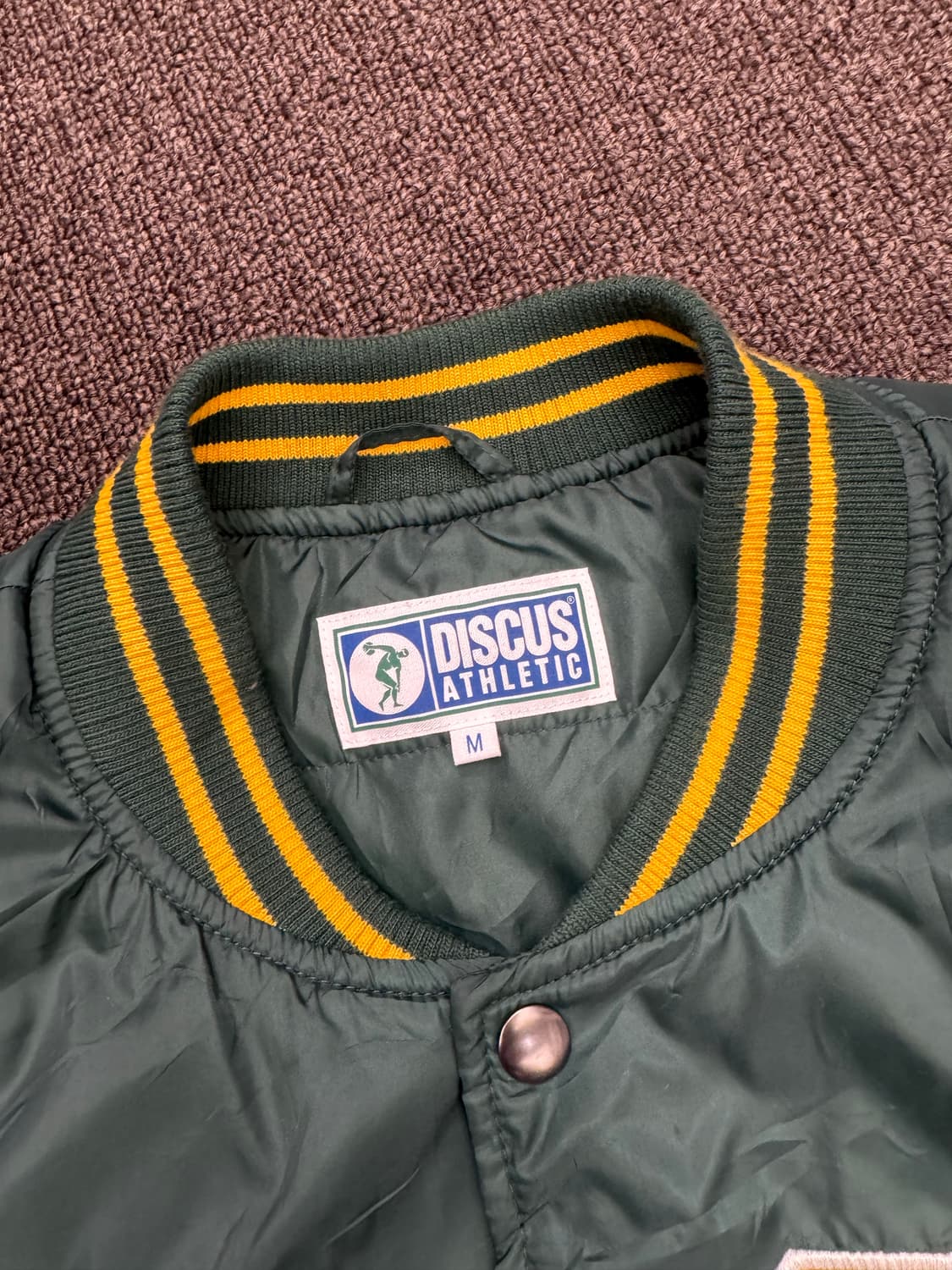 M)DISCUS ATHLETIC 빈티지 로고 바시티 봄버자켓 상품이미지4