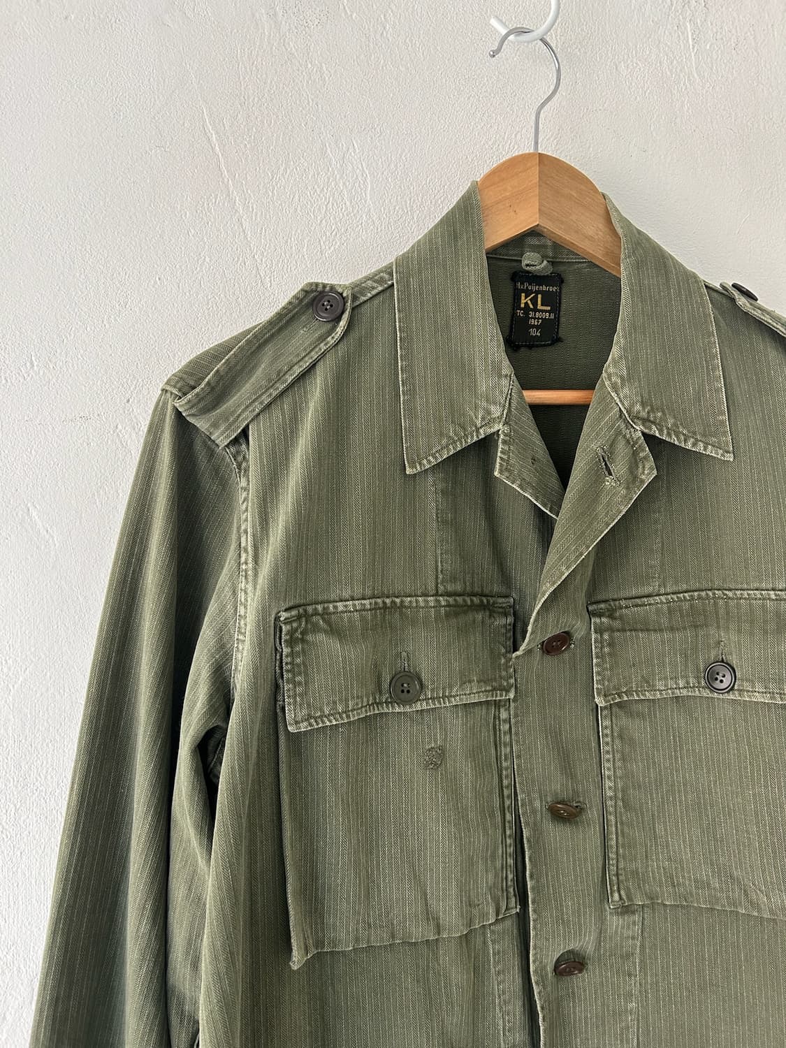 60's Dutch army hbt utility shirt 상품이미지2