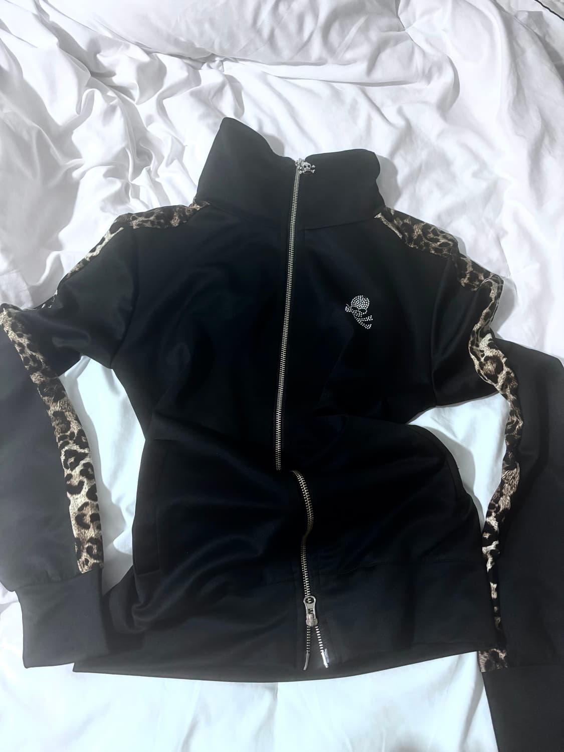 갸루깔 호피 하이넥 집업 상품이미지2