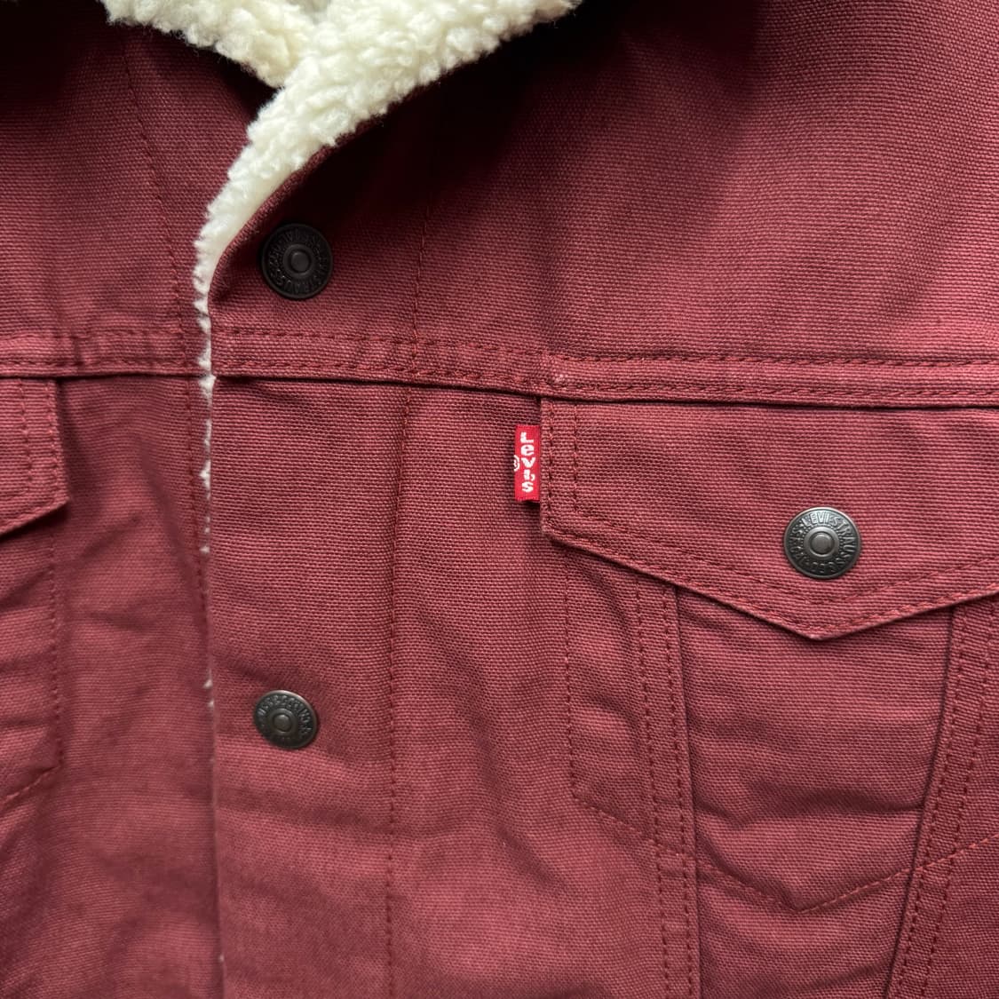 리바이스 타입 3 쉐르파 트러커 자켓 레드 상품이미지5
