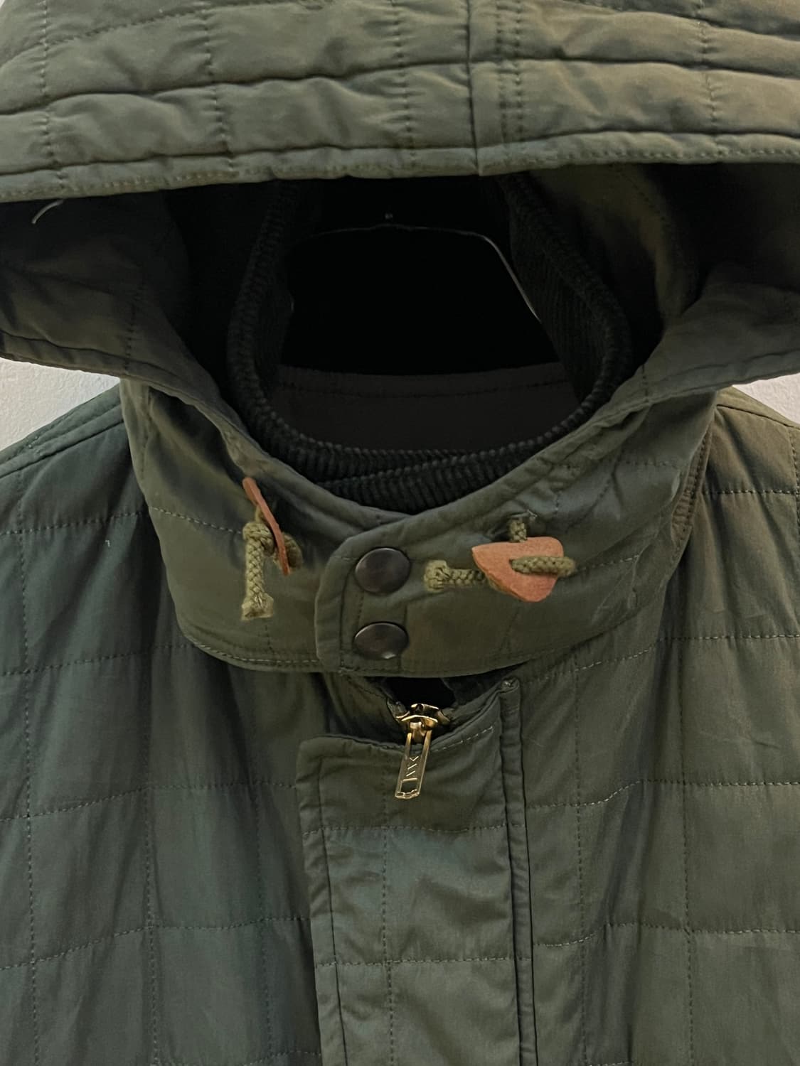 Gray story JAPAN 퀼팅 올리브 그린 후드 파카 L 상품이미지8