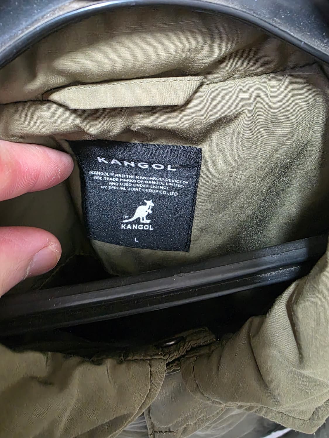 캉골 카키색 다운점퍼 Size L 상품이미지4