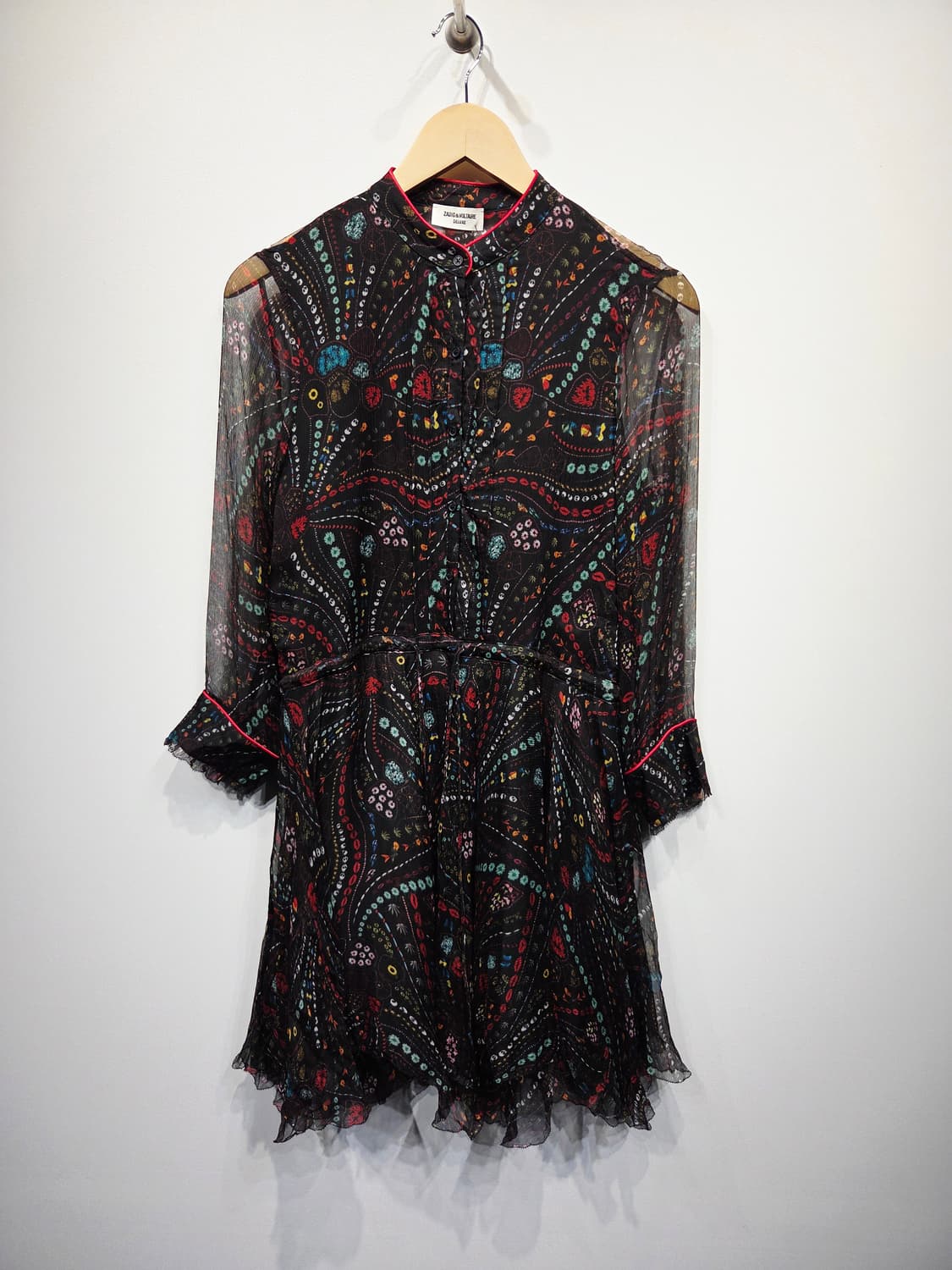 Zadig & Voltaire. 세미 시어 프린트 시폰 드레스_XS 상품이미지3