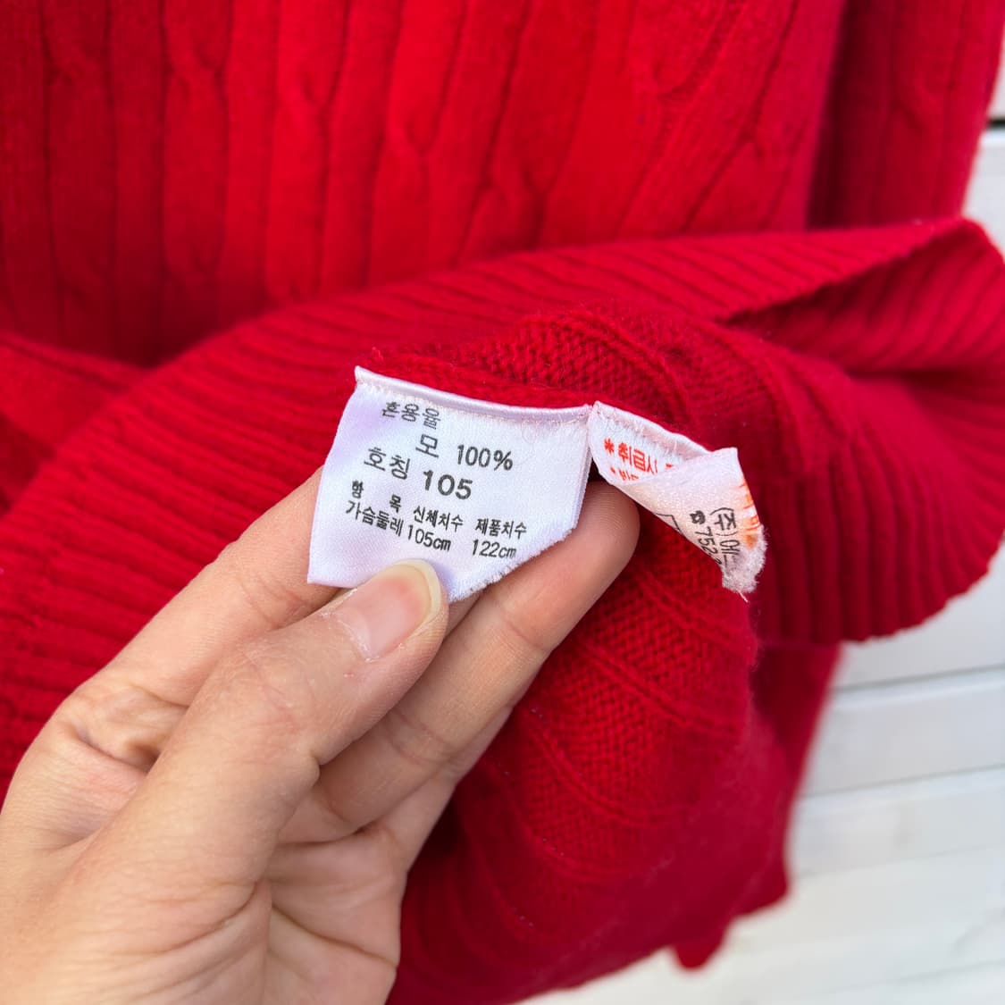 Polo 폴로 케이블 꽈배기 울 니트 상품이미지7