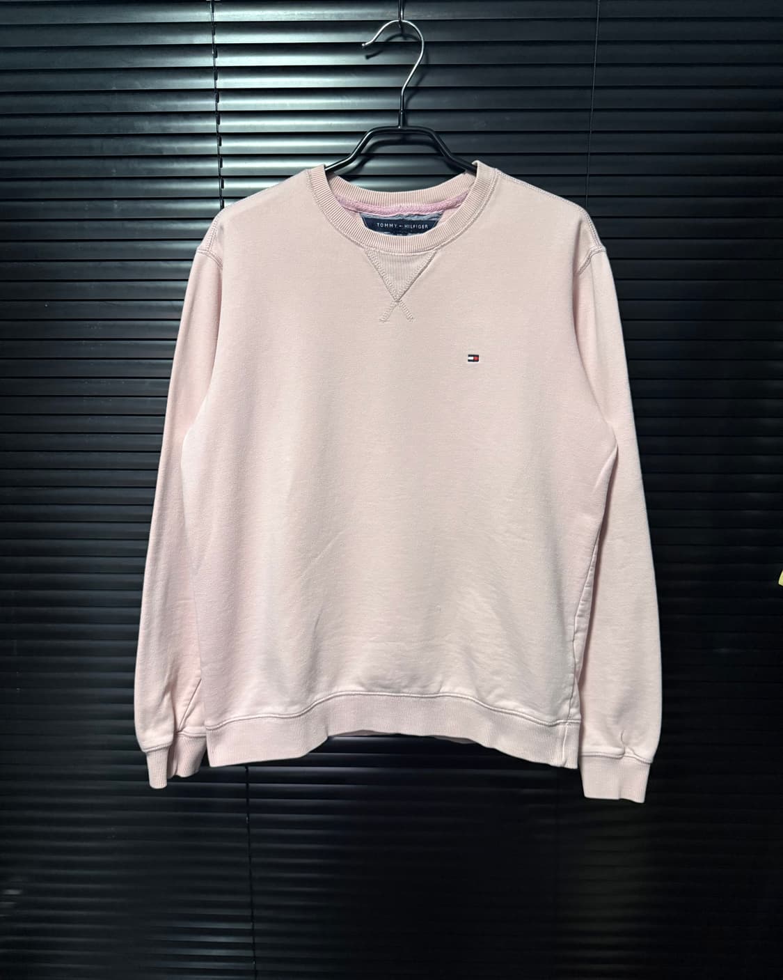 타미 힐피거 핑크 맨투맨 스웻 셔츠 로고 자수 S 90 라운드넥 로리 상품이미지2